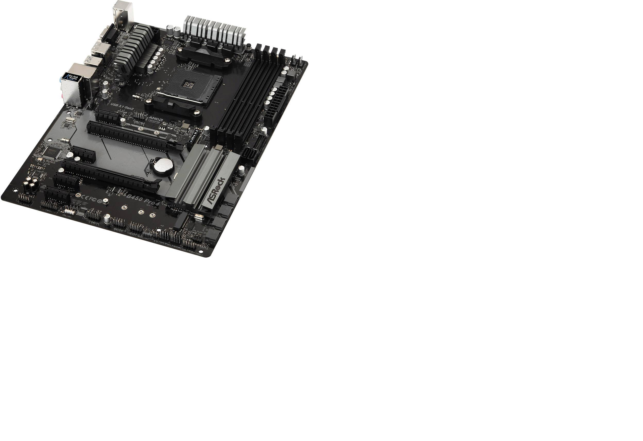 ASRock B450 Pro4 Motherboard PC base AMD AM4 Form factor ATX Motherboard chipset AMD® B450